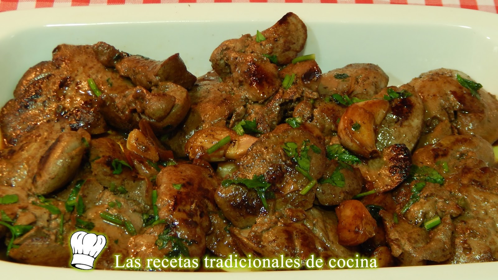 Receta de higadillos de conejo al ajillo - Recetas de cocina con sabor tradicional