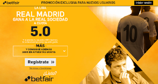 betfair supercuota 5 Real Madrid gana Real Sociedad Liga 21 agosto betfair supercuota 5 Real Madrid gana Real Sociedad Liga 21 agosto