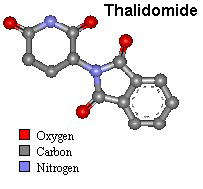Thalidomide molecular structure Thalidomide molecular structure