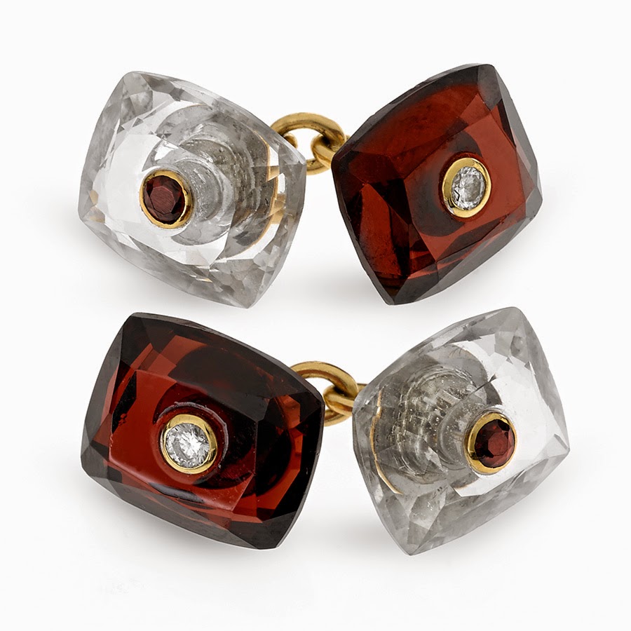 http://www.scullyandscully.com/JEWELRY/Cufflinks+Studs/Traditional/18k+Gold+Garnet+and+Clear+Crystal+Cufflinks+with+Diamonds.axd#.VIant2fLi-0