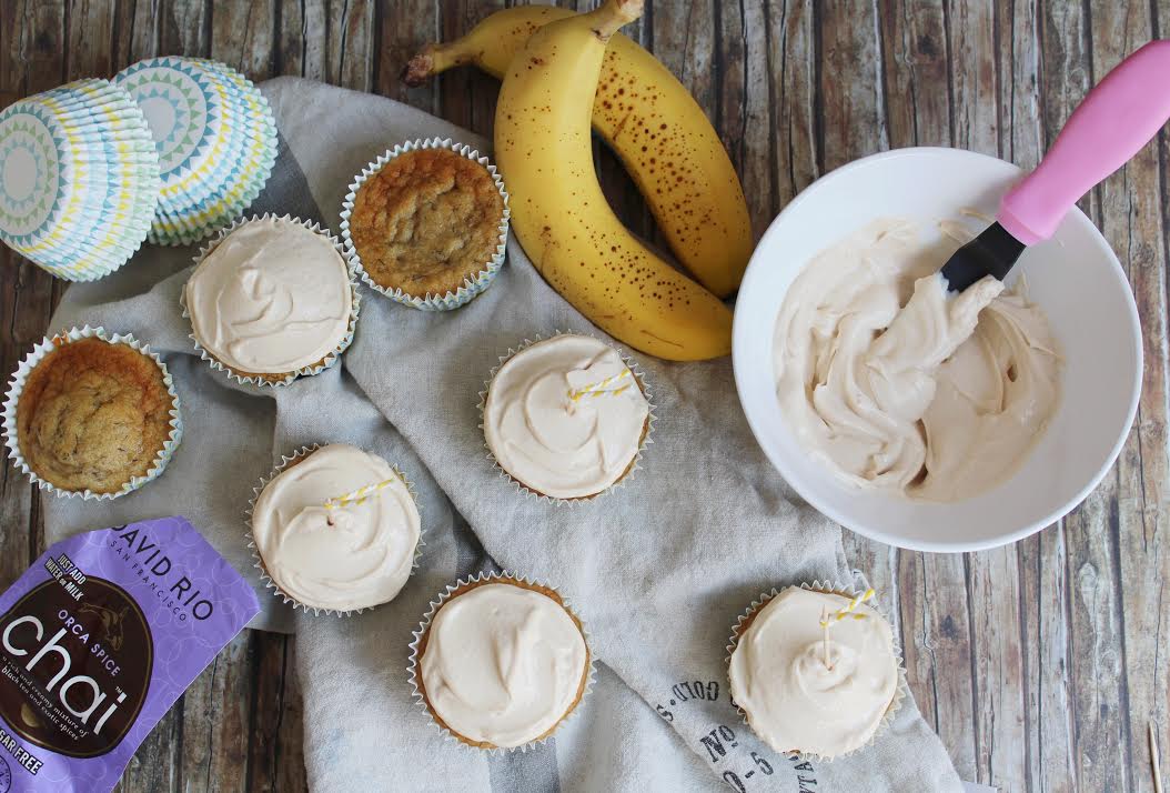 Mandel-Bananen-Cupcakes mit Chaifrosting | Victoria&amp;#39;s Little Secrets