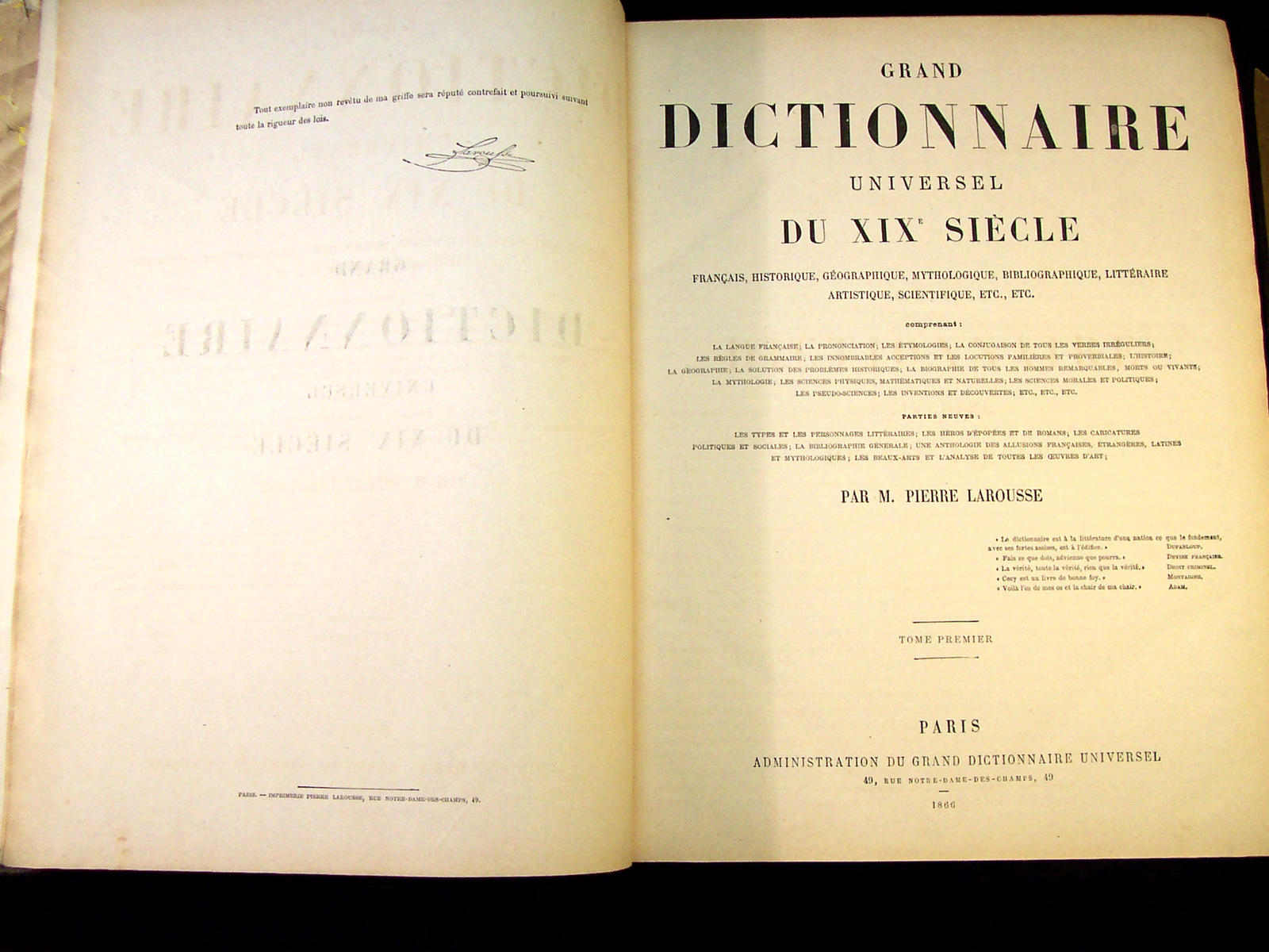 Librairie ancienne et autres trésors... Grand dictionnaire Larousse du