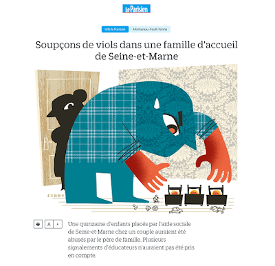 Clod illustration fait-divers pour le Parisien Aujourd'hui en France du 14 mars 2017