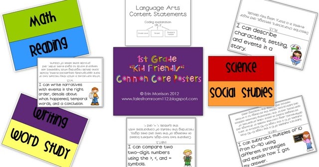 The Open Door Classroom: First Grade Common Core Standards Posters