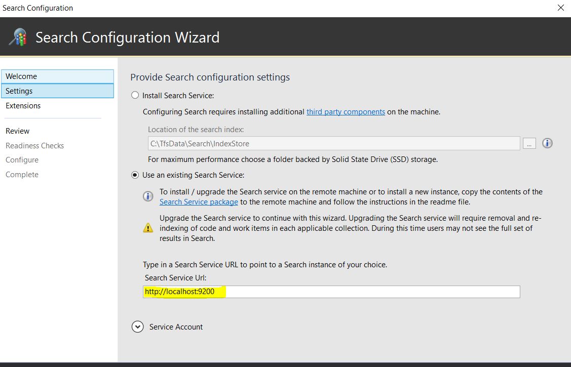 Configure Search in the primary AT instance. Update the Search URL in the Admin page to point to the new URL.