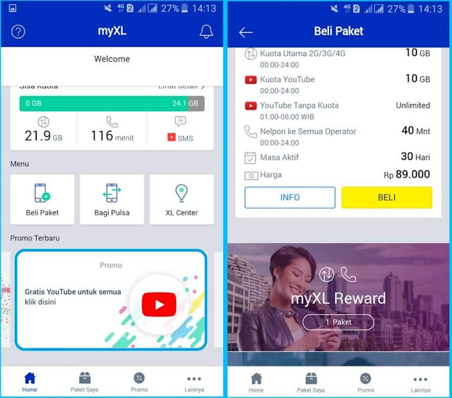 Cara Mendapatkan Kuota Youtube XL Gratis Terbaru