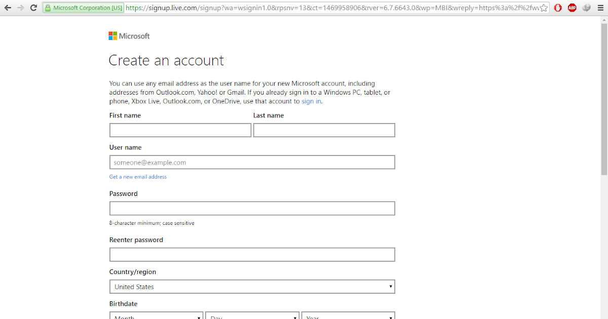 Microsoft account user. Microsoft account user
