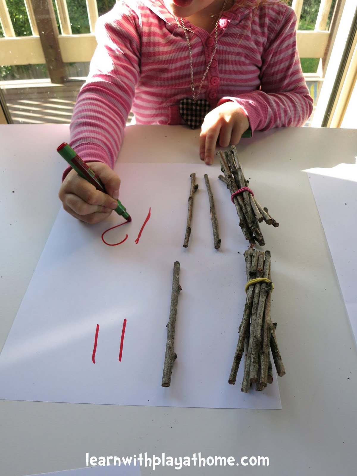 Learn with Play at Home: Counting and Grouping with Sticks. Playful Maths