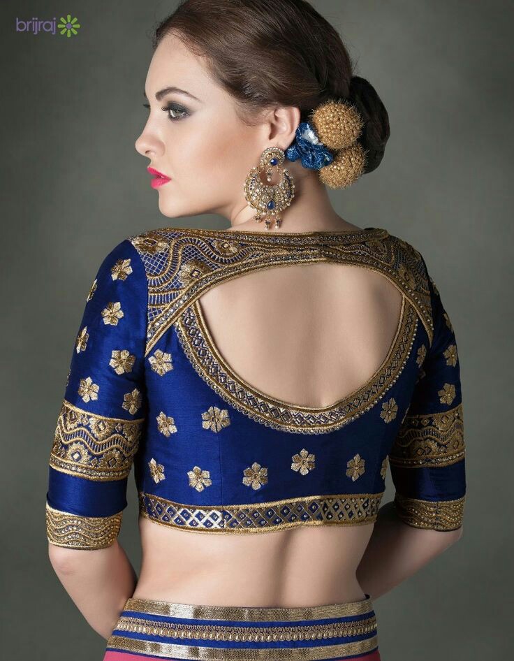 party wear saree blouse neck designs