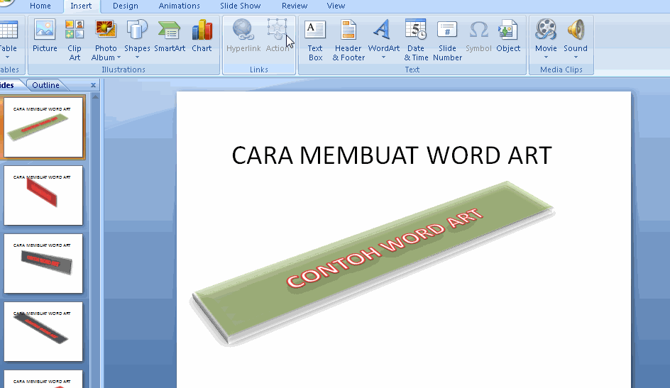 Membuat Variasi Teks di Microsoft PowerPoint 2007 Blog Tutorial