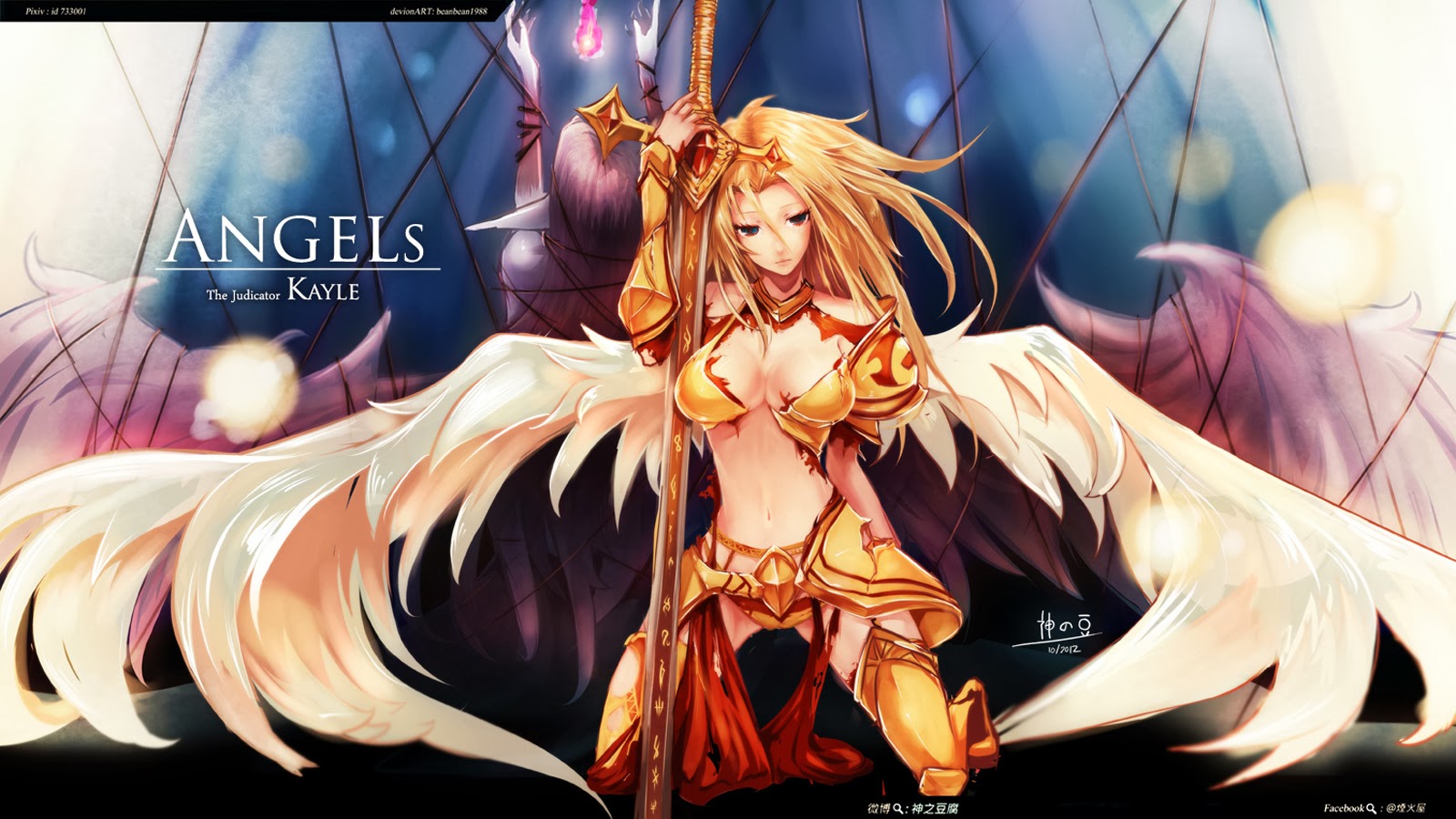 kayle hd wallpaper league of legends champion lol angel wings armor