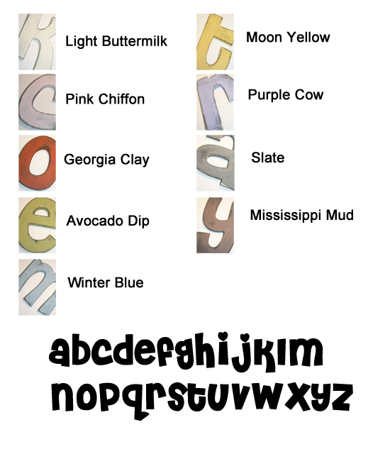 Bouncing Off The Walls: New! Rustic Wall Letters