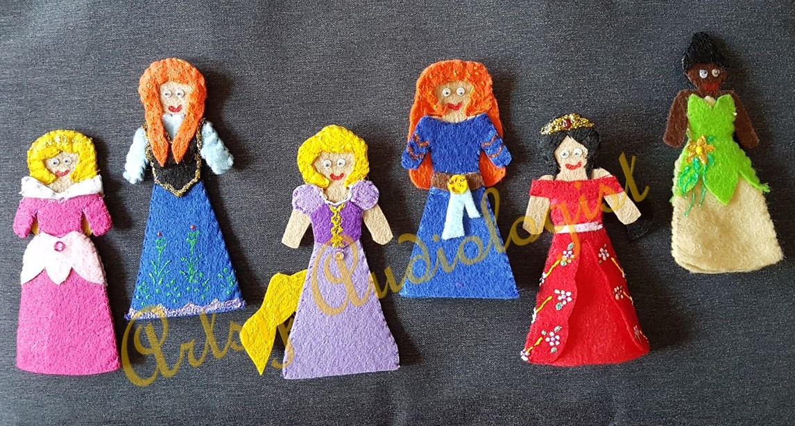 Artsy Audiologist Disney Princess Finger Puppets Part 2 Templates