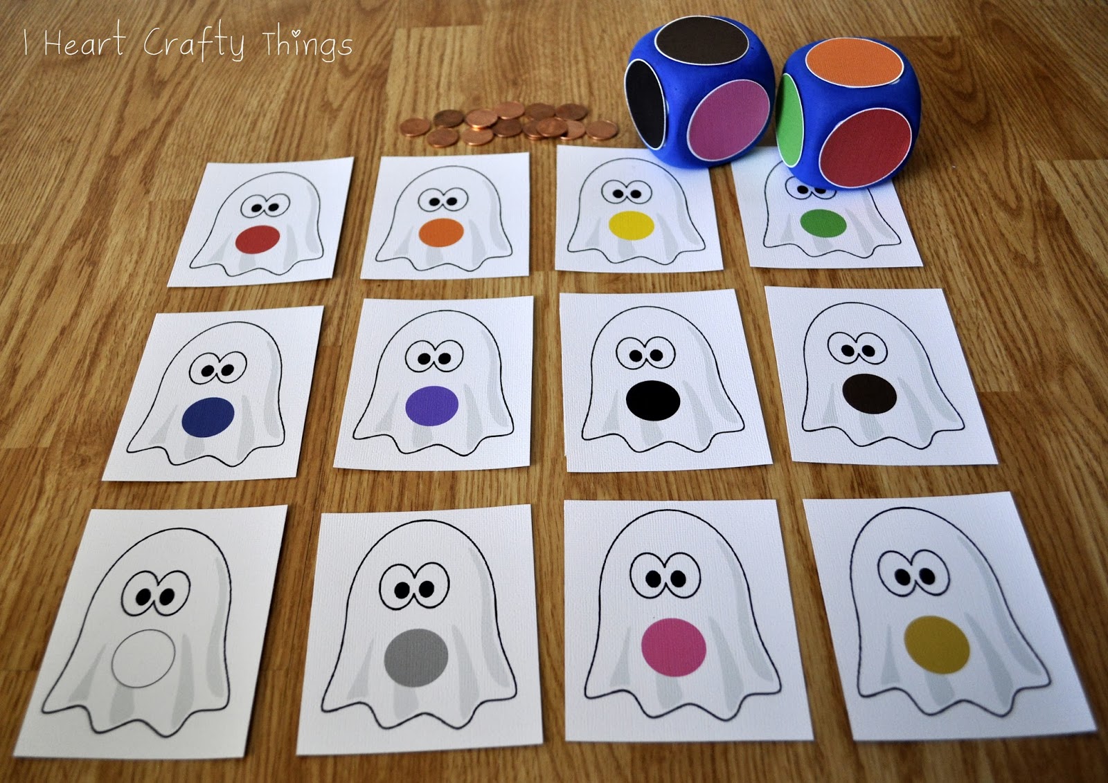 Slap The Ghost" Halloween Color Game - I Heart Crafty Things