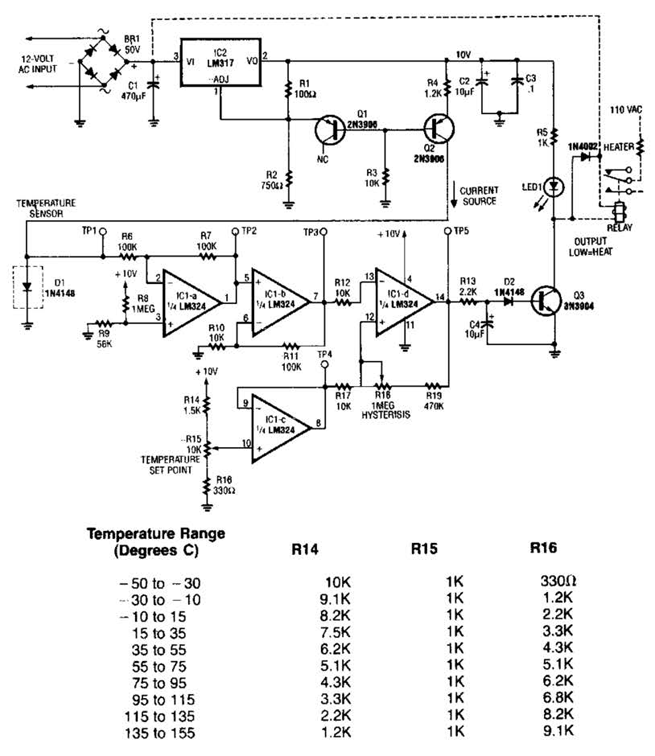 Temperature Sensor Circuit DIY Electronics Circuit Projects and