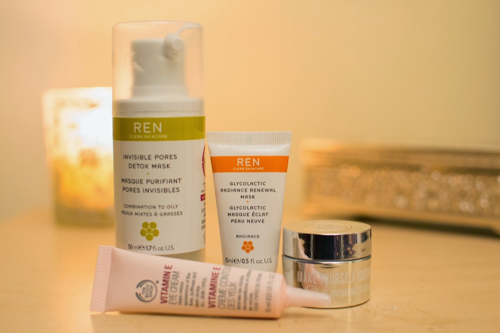 Handlebars & Hairspray My Skincare Routine Eyes & Masks