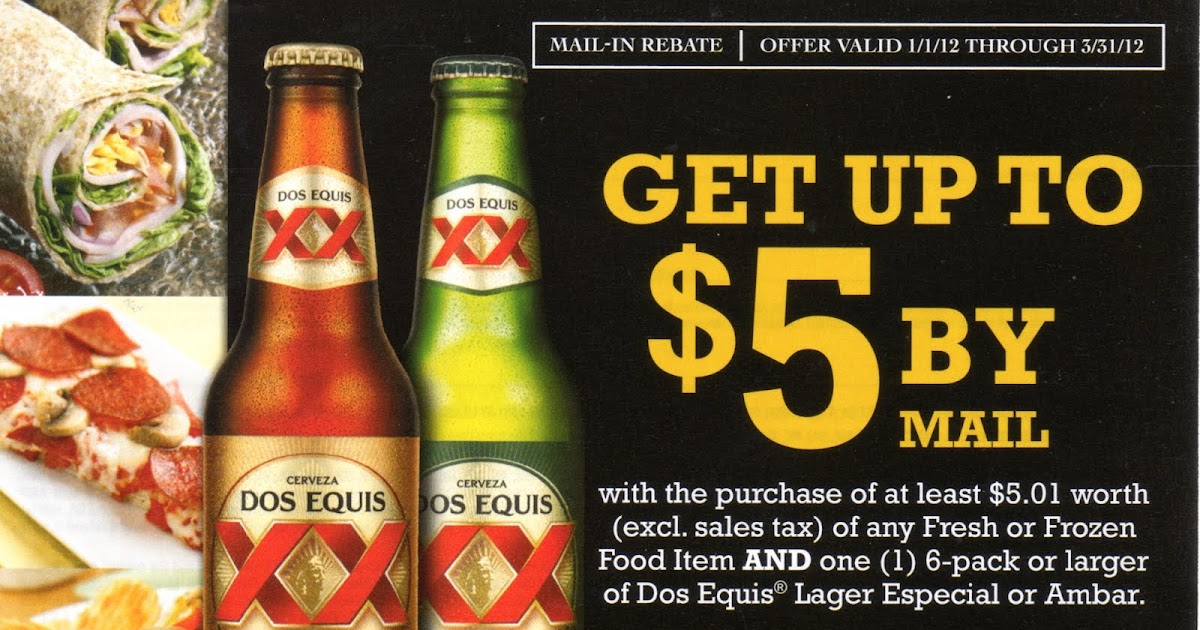 Coupon STL Dos Equis Beer Rebate 5 On Fresh Or Frozen Food