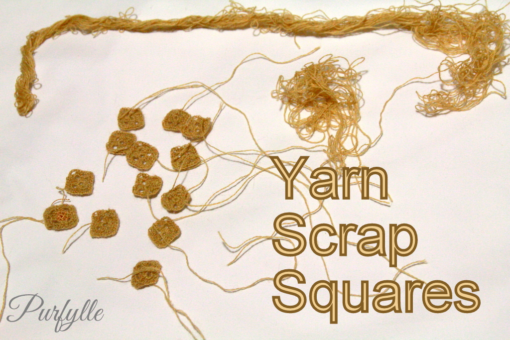 Yarn scrap squares