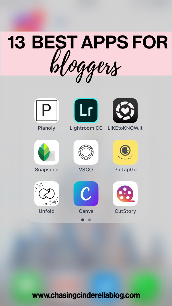 Best Apps For Bloggers - Chasing Cinderella