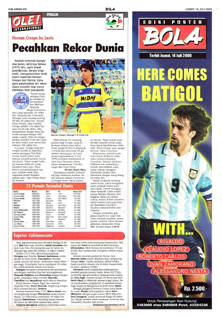HERNAN CRESPO KE LAZIO PECAHKAN REKOR DUNIA HERNAN CRESPO KE LAZIO PECAHKAN REKOR DUNIA