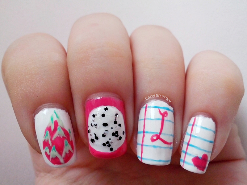 Dragonfruit Diaries Nails Nail Art Nail Design KKCenterHk Brushes Notebook Nails