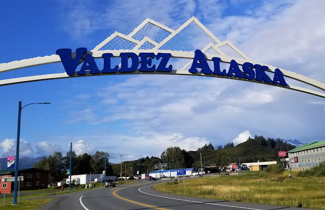 Valdez Alaska Welcome sign