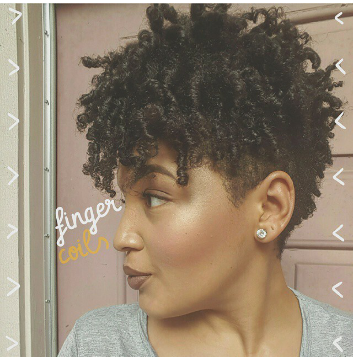 finger coils on short, thick natural hair - alexandria nicole