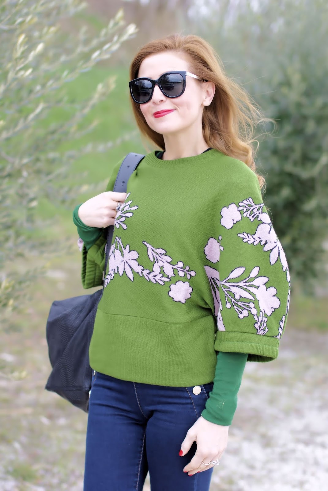 Japanese style sweater with flare sleeves on Fashion and Cookies fashion blog, fashion blogger style