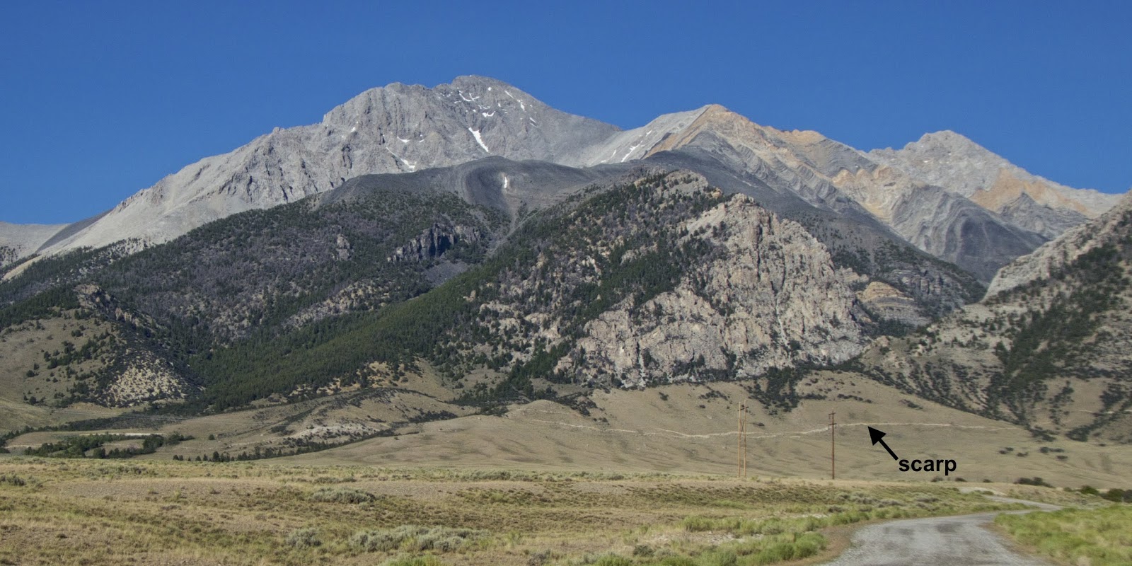 Earth Science Guy Borah Peak Fault Scarp in Idaho formed during 1983 Quake
