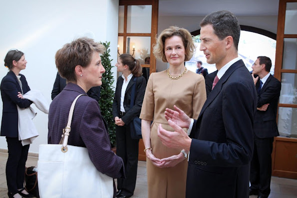 President of the Swiss Confederation, Mrs Simonetta Sommaruga and HSH Hereditary Prince Alois and HRH Hereditary Princess Sophie of Liechtenstein