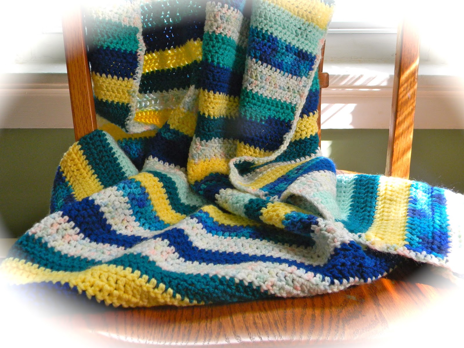 Home-Cooked & Handmade: Striped Double Crochet Blanket