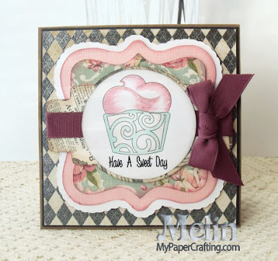 Valentine Love Sweet Cupcake SVG Card Idea