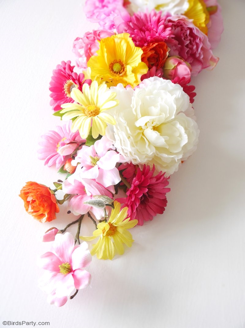 DIY Floral Table Runner Party Ideas Party Printables Blog