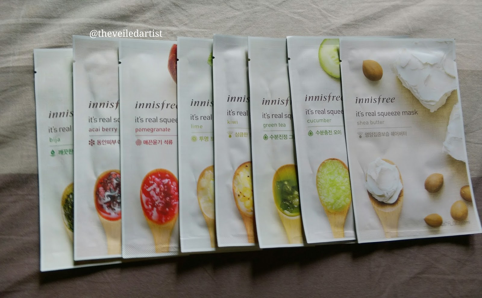 Innisfree It's Real Squeeze Sheet Masks Review (Korean skincare) The