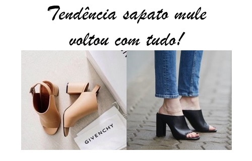 sapato mule aberto na frente