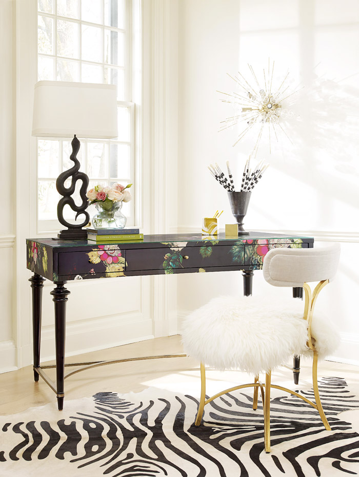 Cynthia Rowley Cosmic Black Floral Desk Accessories Monica Wants It