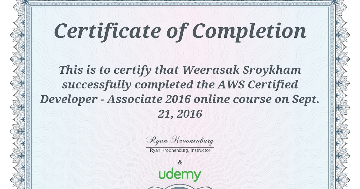 Weerasak Sroykham Learning Experience Blog Course Aws