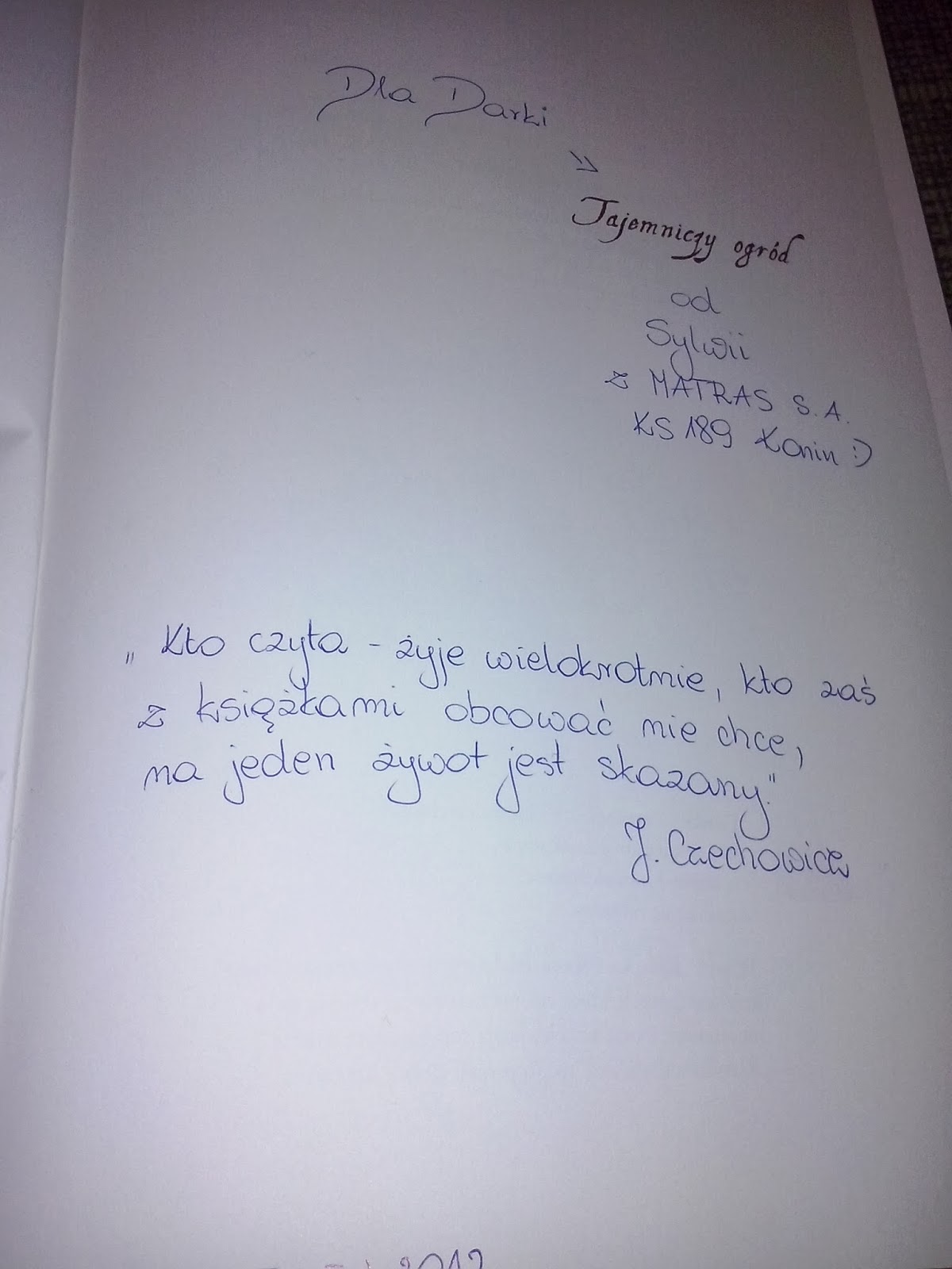 Napisz Dedykację Dla Kogoś Komu Chciałbyś Ofiarować Książkę Mały Książę Subiektywny Blog o Książkach: Cytaty do książek i o książkach