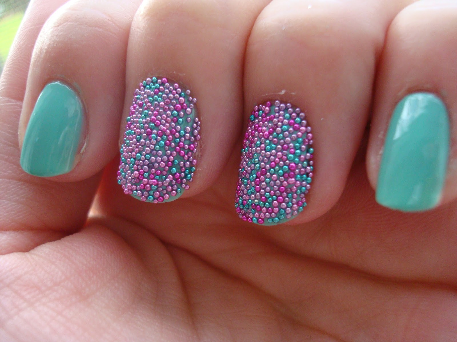 *A BEAUTIFUL MESS... NOTD Micro Bead Nails
