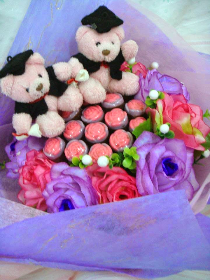 Chocolates Flower Bouquet with Convo Teddy