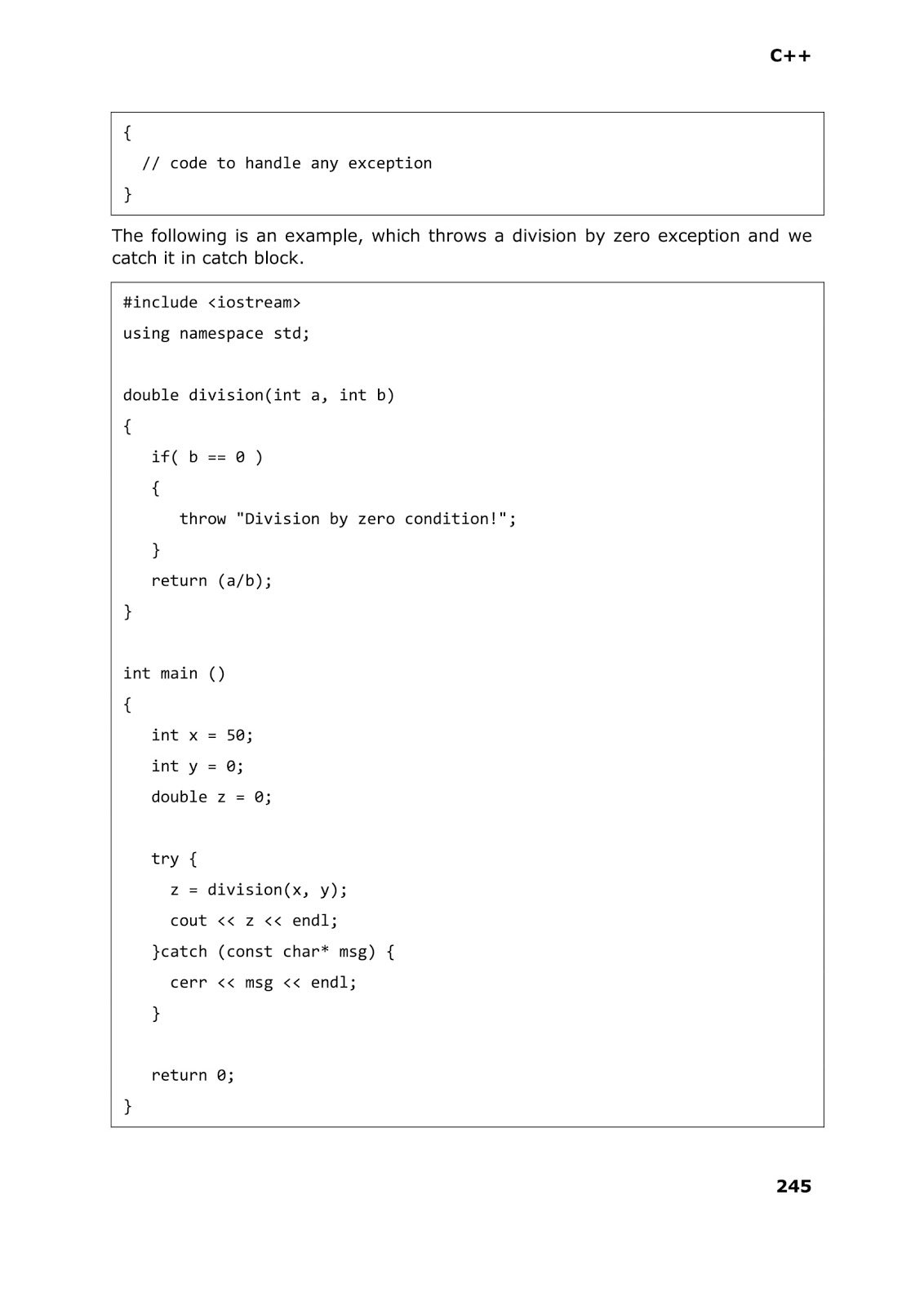 Computer Languages and Work From Home Jobs C++ LANGUAGE EXCEPTION HANDLING
