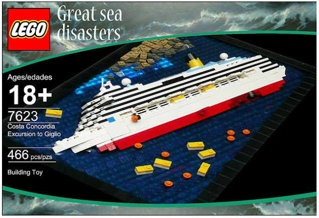 Destino Dos Navios: Lego Costa Concórdia ``Ship wreck´´