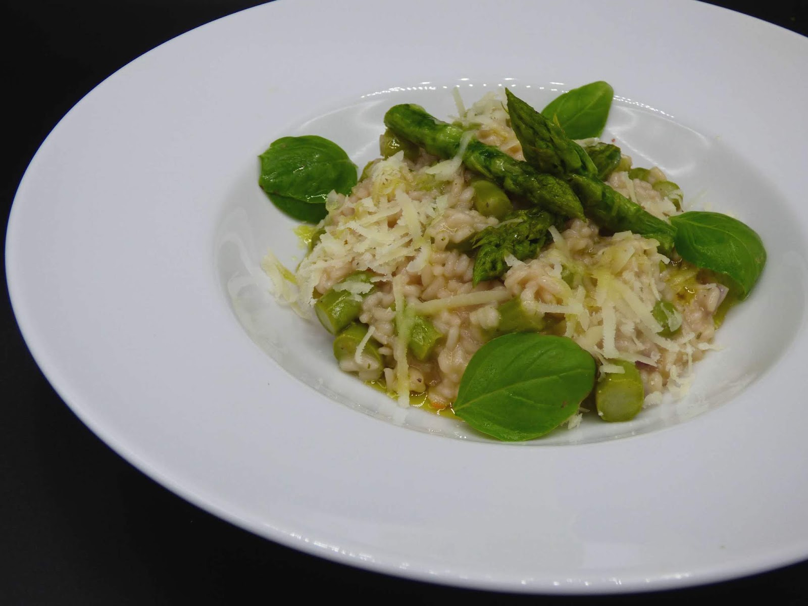 risotto mit grünem spargel