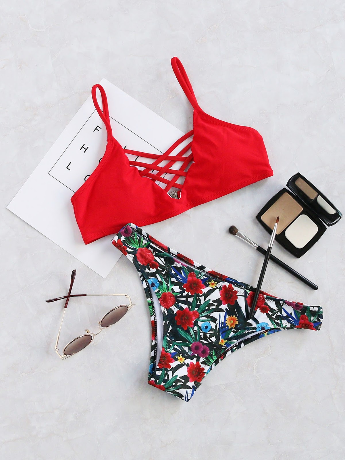 Bikini & towel by Zaful