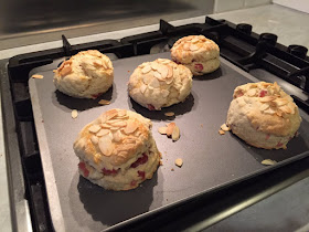 Cherry and almond scone