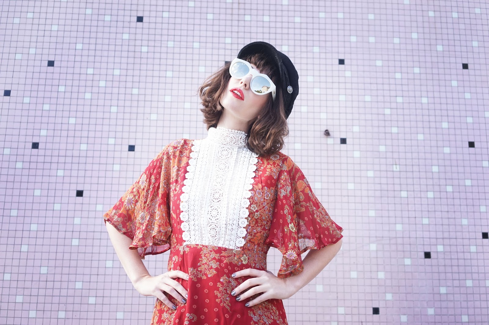 Sweet Dream Plaid and Polka Dot Nana Dress