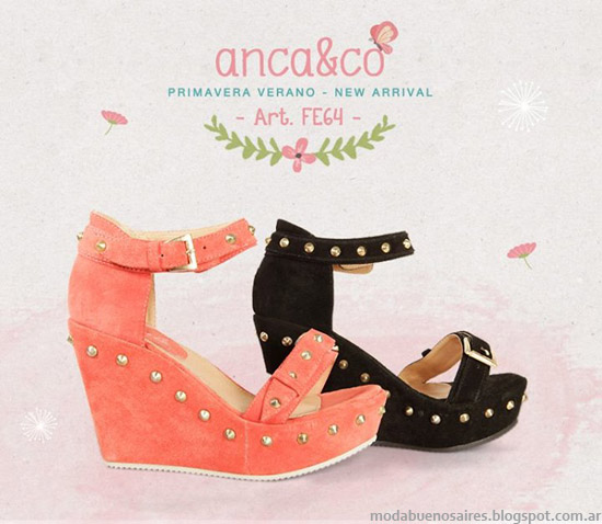 Sandalias con plataformas 2014 Anca & Co primavera verano 2014.