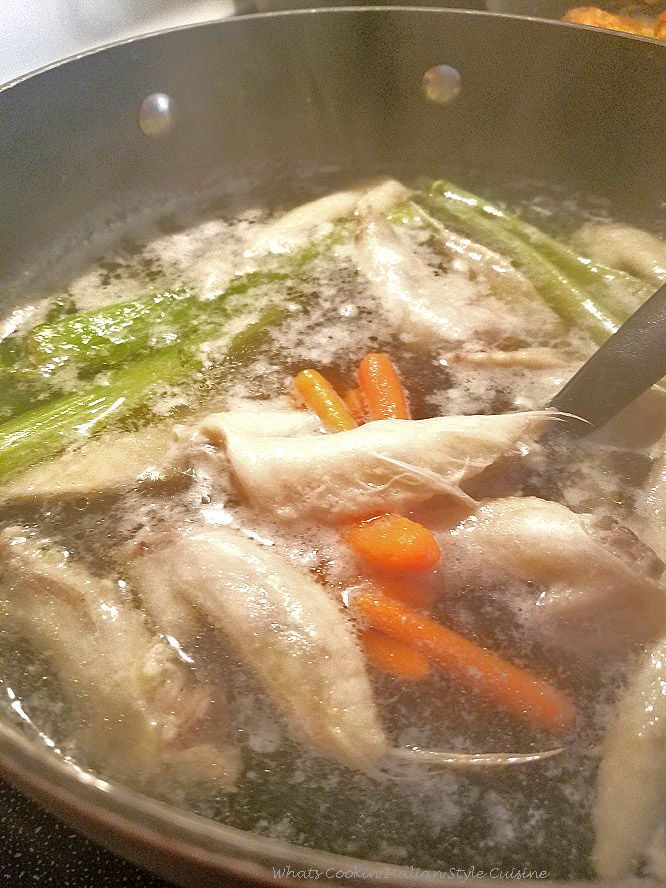 this is using wing tips to make homemade chicken soup and how to cut up the wings instructions