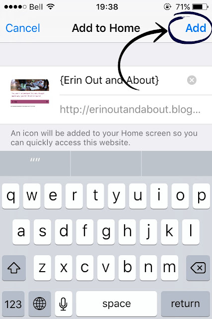 Erin Out and About: How to Save Website Shortcuts to Your iPhone Home