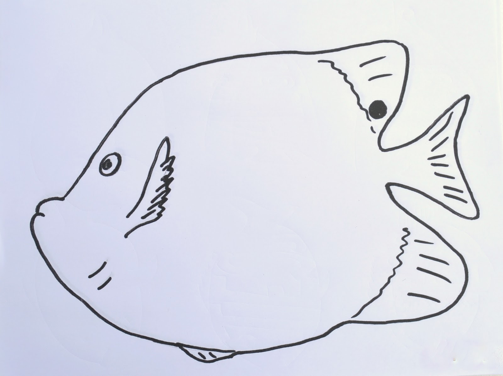 Art class ideas: Fish template